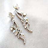 Floral statement earrings for brides - CAROLINE - Treasures by Agnes