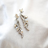 Floral statement earrings for brides - CAROLINE - Treasures by Agnes