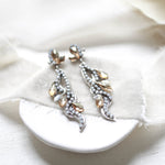 Floral statement earrings for brides - CAROLINE - Treasures by Agnes