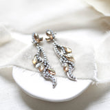 Floral statement earrings for brides - CAROLINE - Treasures by Agnes