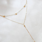 Genuine pearl Bridal backdrop necklace - ALEXANDRIA - Treasures by Agnes