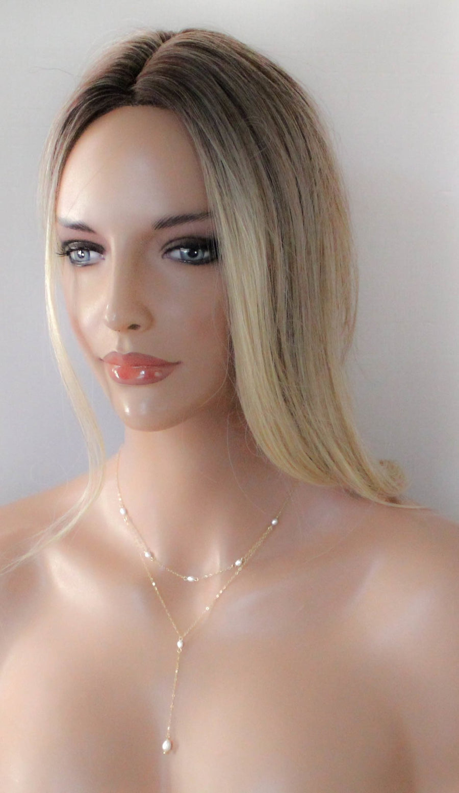 Genuine pearl Bridal backdrop necklace - ALEXANDRIA - Treasures by Agnes