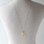 Gold bridal back necklace with freshwater pearls - DELANEY - Treasures by Agnes