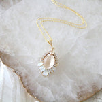 Gold Bridal crystal necklace - TEAGAN - Treasures by Agnes