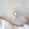 Gold Bridal crystal necklace - TEAGAN - Treasures by Agnes