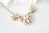 Gold Bridal Statement crystal necklace - LONDON - Treasures by Agnes