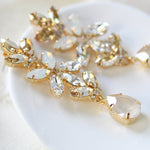 Long Swarovski crystal chandelier earrings - VERA - Treasures by Agnes