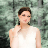 Long Swarovski crystal chandelier earrings - VERA - Treasures by Agnes