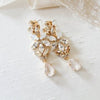 Long Swarovski crystal chandelier earrings - VERA - Treasures by Agnes