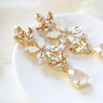 Long Swarovski crystal chandelier earrings - VERA - Treasures by Agnes