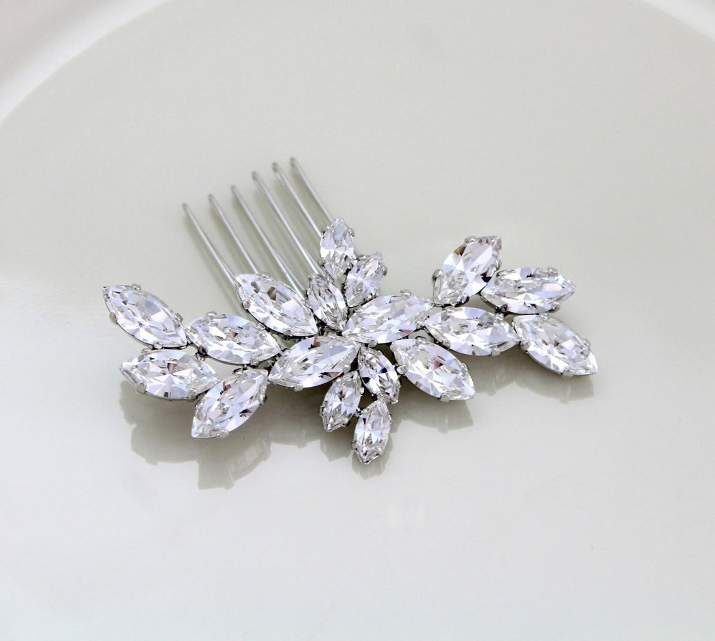 Gold Crystal Bridal hair comb - JILL - Treasures by Agnes