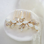 Gold Crystal Bridal hair comb - JILL - Treasures by Agnes