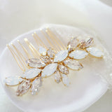 Gold Crystal Bridal hair comb - JILL - Treasures by Agnes