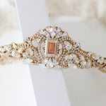 Gold crystal Bridal tiara crown - DIANA - Treasures by Agnes
