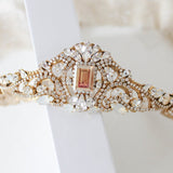 Gold crystal Bridal tiara crown - DIANA - Treasures by Agnes