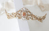 Gold crystal Bridal tiara crown - DIANA - Treasures by Agnes