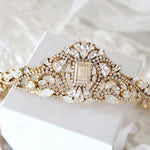 Gold crystal Bridal tiara crown - DIANA - Treasures by Agnes