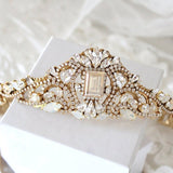 Gold crystal Bridal tiara crown - DIANA - Treasures by Agnes