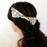 Gold crystal Bridal tiara crown - DIANA - Treasures by Agnes