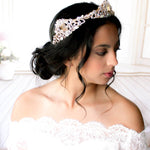 Gold crystal Bridal tiara crown - DIANA - Treasures by Agnes