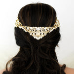 Gold crystal Bridal tiara crown - DIANA - Treasures by Agnes