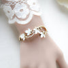 Gold Floral bracelet for bride - CLEO - Treasures by Agnes