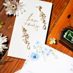 Gold Floral Freshwater pearl earrings - LOLITA - Treasures by Agnes
