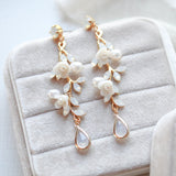 Gold Freshwater pearl earrings - LOLITA - Treasures by Agnes