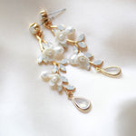 Gold Freshwater pearl earrings - LOLITA - Treasures by Agnes