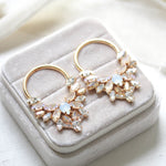 Gold hoop earrings for Bride - ANASTASIA - Treasures by Agnes
