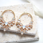 Gold hoop earrings for Bride - ANASTASIA - Treasures by Agnes