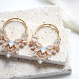 Gold hoop earrings for Bride - ANASTASIA - Treasures by Agnes