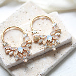 Gold hoop earrings for Bride - ANASTASIA - Treasures by Agnes