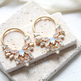 Gold hoop earrings for Bride - ANASTASIA - Treasures by Agnes