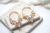 Gold hoop earrings for Bride - ANASTASIA - Treasures by Agnes