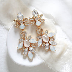 Gold Statement Bridal earrings - JESSICA