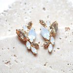 Gold stud earrings for bride - GLORIA - Treasures by Agnes
