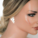 Gold stud earrings for bride - GLORIA - Treasures by Agnes