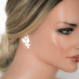Gold stud earrings for bride - GLORIA - Treasures by Agnes