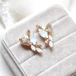Gold stud earrings for bride - GLORIA - Treasures by Agnes
