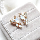 Gold stud earrings for bride - GLORIA - Treasures by Agnes