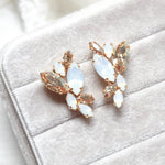 Gold stud earrings for bride - GLORIA - Treasures by Agnes