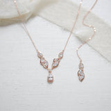 Hadley Rose gold necklace with backdrop option