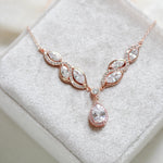 Hadley Rose gold necklace with backdrop option