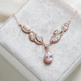 Hadley Rose gold necklace with backdrop option