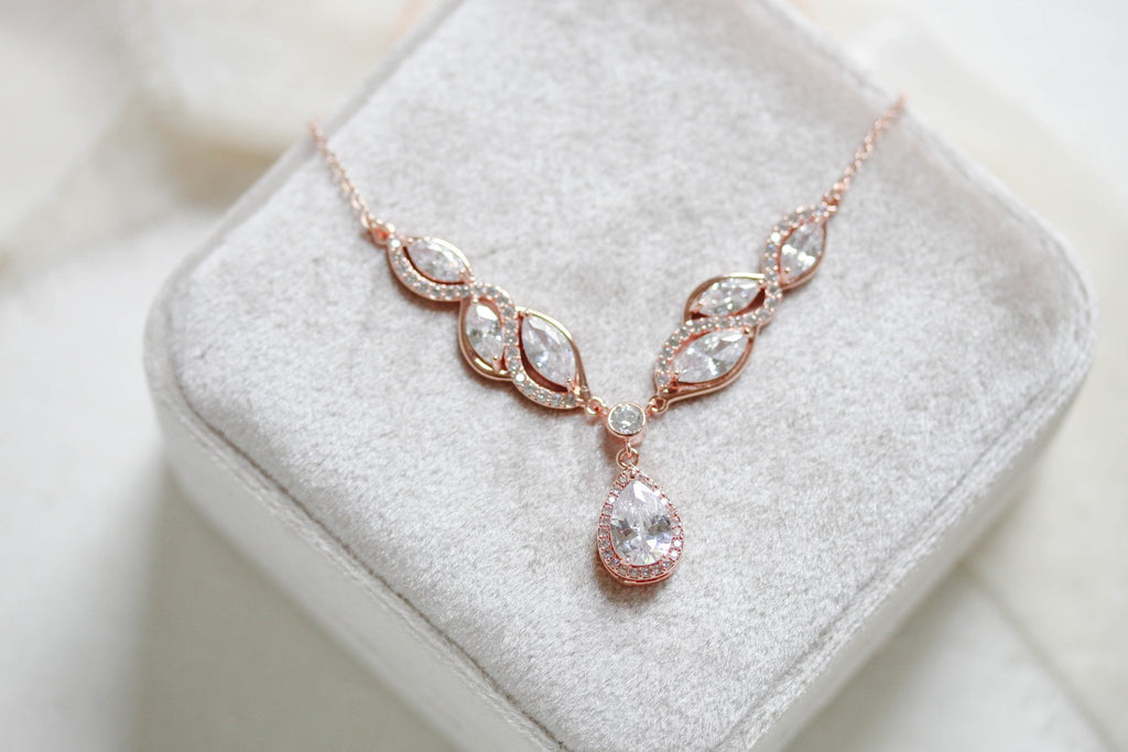 Hadley Rose gold necklace with backdrop option