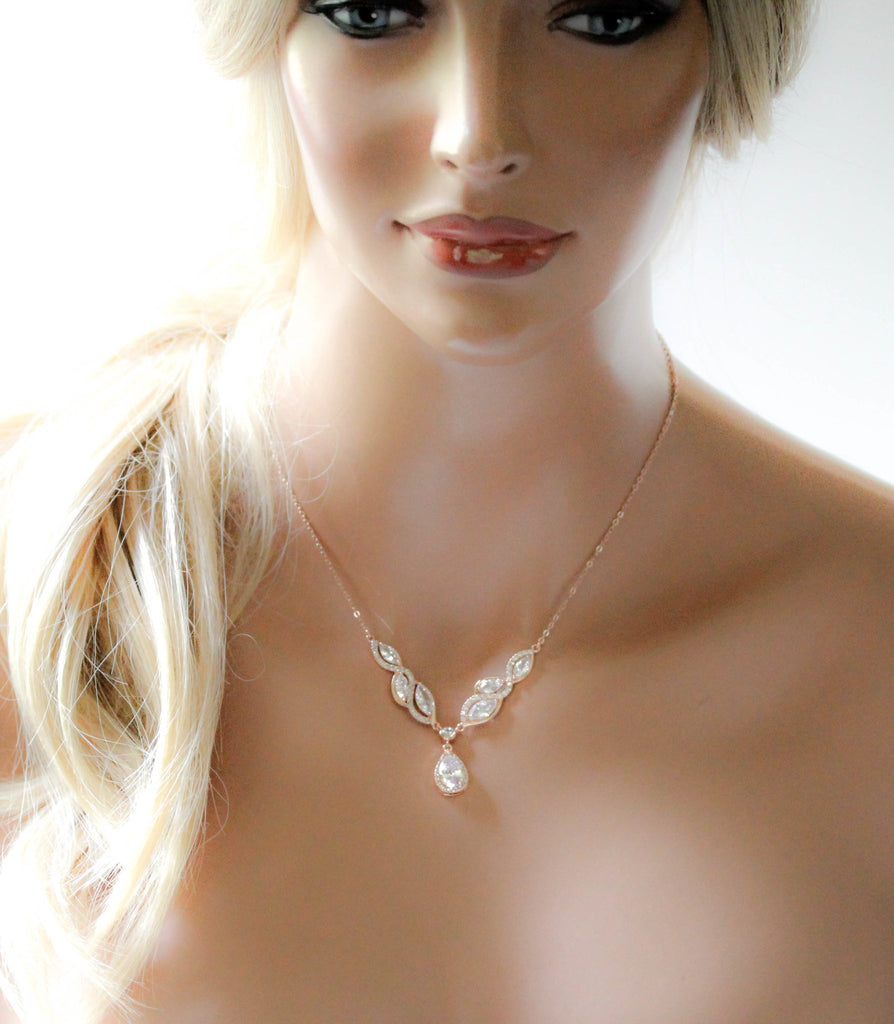 Hadley Rose gold necklace with backdrop option