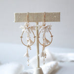 Hoop Floral earrings for Bride - IRENA - Treasures by AgnesTeardrop Hoop Floral earrings for Bride - IRENA