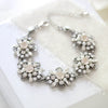 Ivory cream and White Opal Crystal Bridal bracelet - ROWAN - Treasures by Agnes
