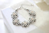Ivory cream and White Opal Crystal Bridal bracelet - ROWAN - Treasures by Agnes